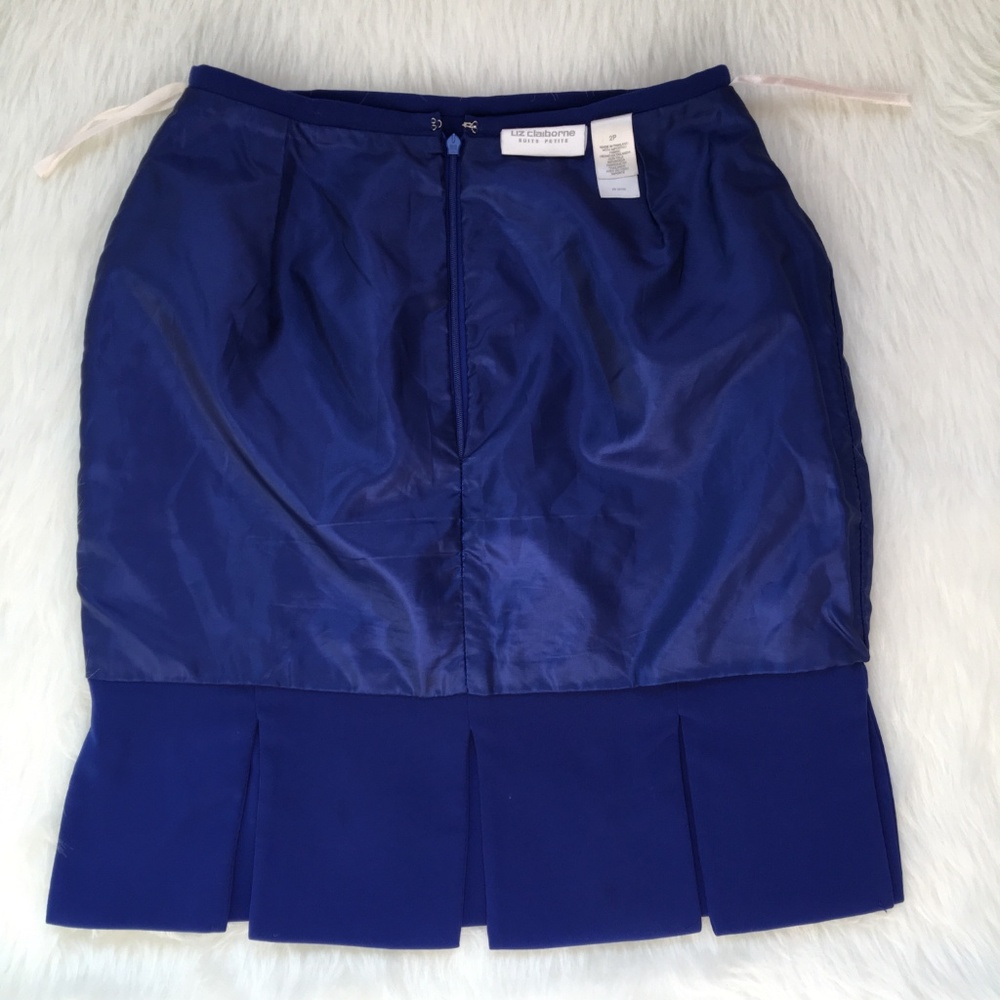 🎉HP🎉Liz Claiborne Blue Pencil Skirt Size 2P - Picture 6 of 9